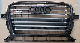 Решетка радиатора Audi Q5 I (8R) 2012-17 стиль SQ5 (Черный цвет)