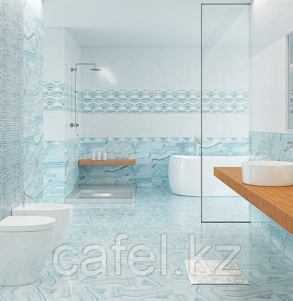 Кафель | Плитка настенная 25х50 Калипсо | Calipso голубая мозайка, фото 2