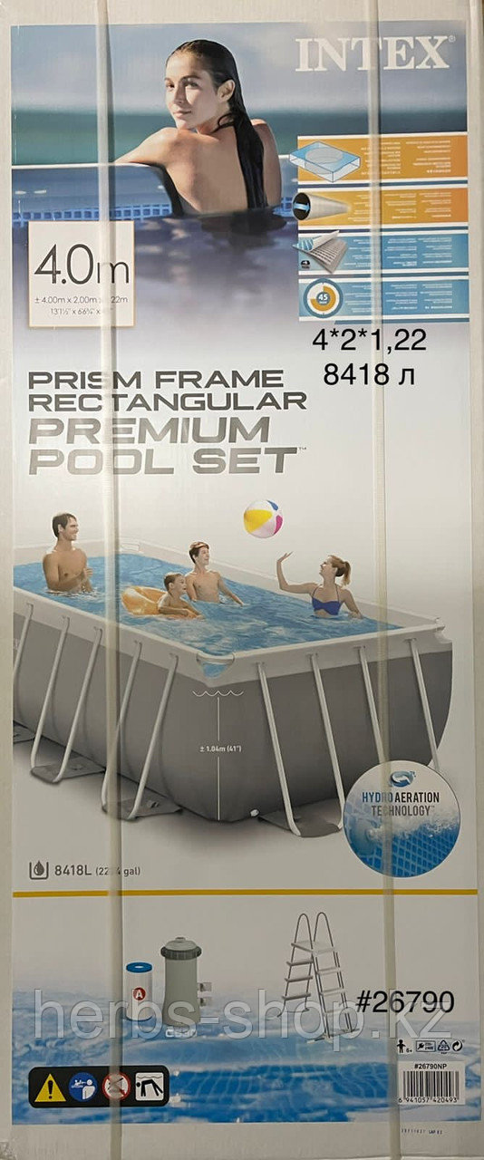 Прямоугольный каркасный бассейн Intex Prism Frame