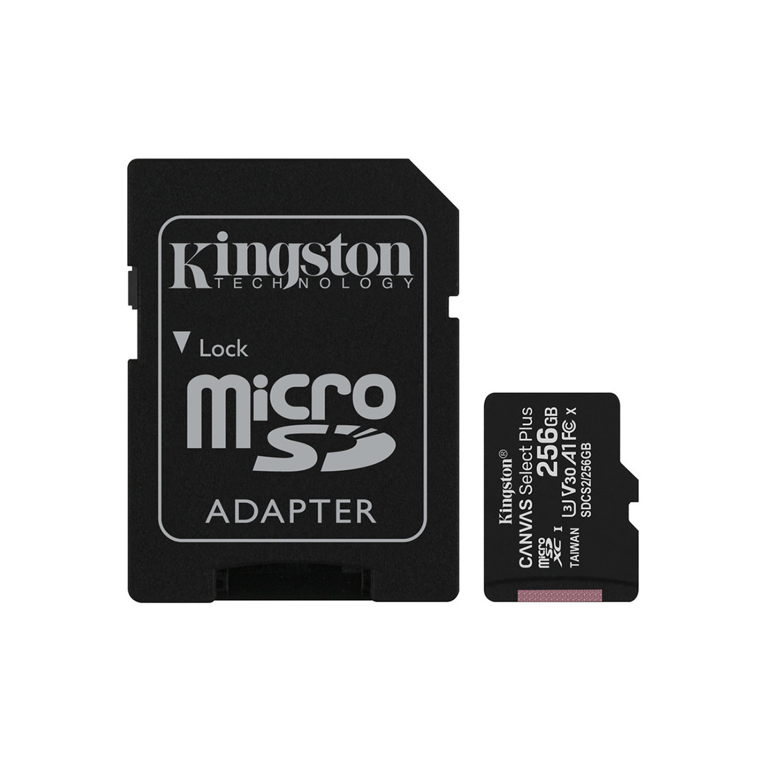 Карта памяти Kingston SDCS2/256GB Class 10 256GB + адаптер - фото 1 - id-p100825646