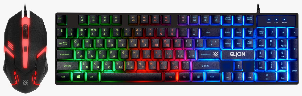 Комплект игровой Defender Glion C-123 RU мышь+клавиатура