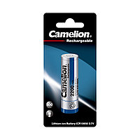 Аккумулятор CAMELION ICR18650F-22-BP Lithium 3 7V 2200 mAh 1 шт. Блистер Серебристый