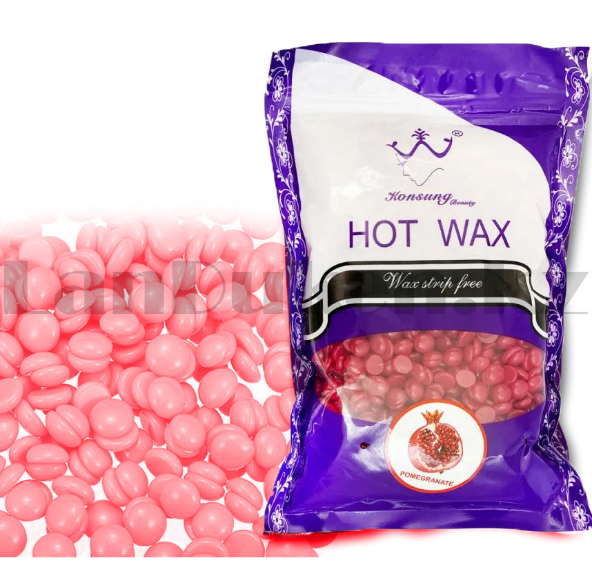 Горячий пленочный воск в гранулах HOT WAX 300 гр. для депиляции pomegranate