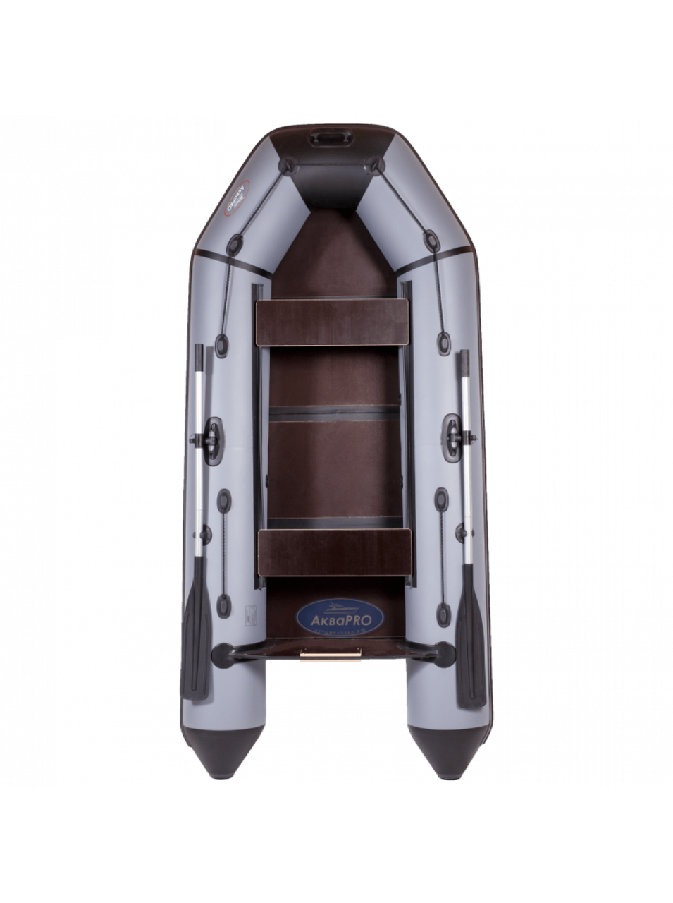 Лодка Аква Pro 2800 М серый/черный
