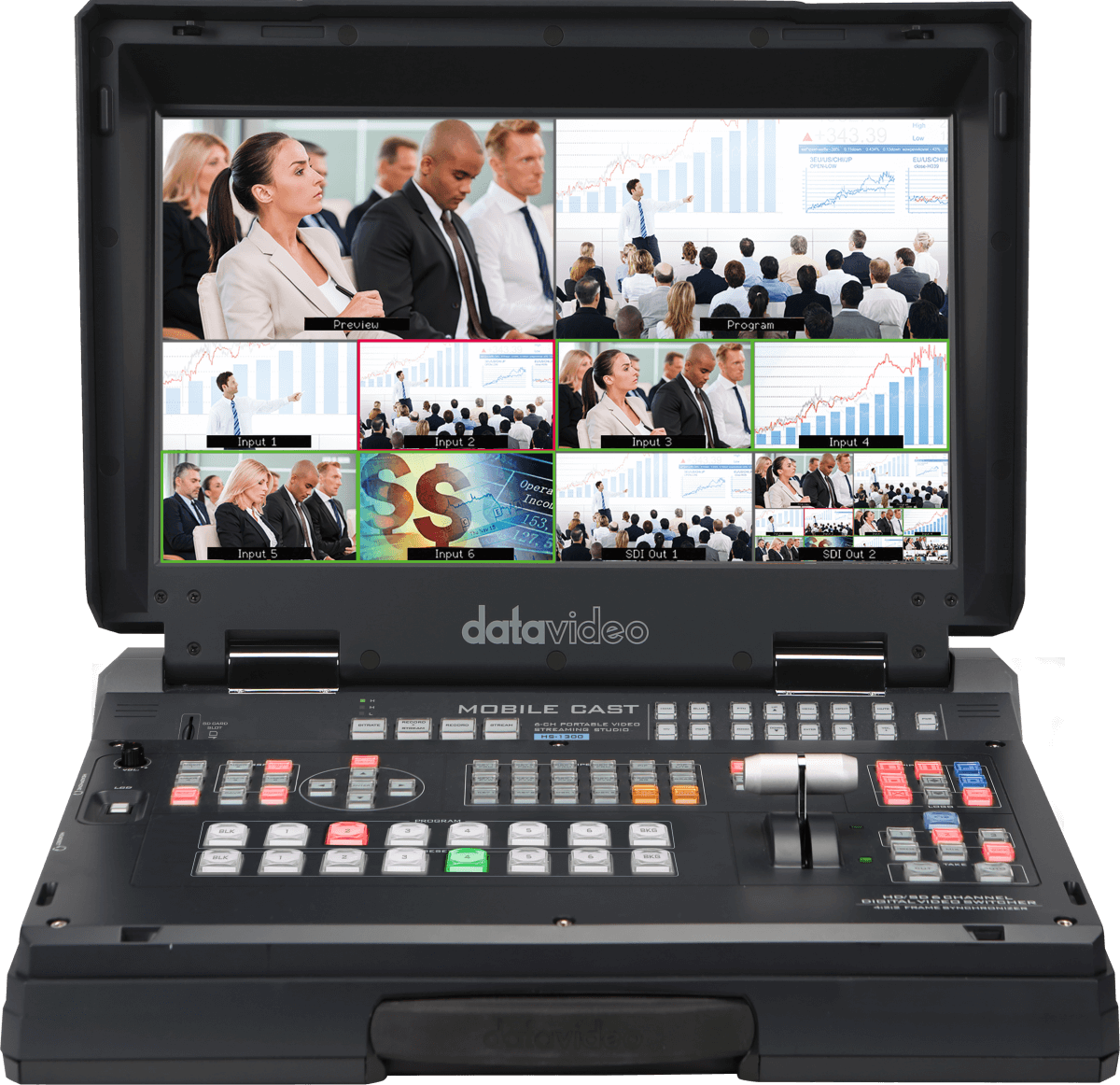 6-Channel HD Portable Video Streaming Studio HS-1300