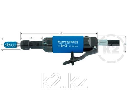 Пневматическая прямошлифовальная машина Karnasch K  25/2, артикул 11.4704 Karnasch 11.4704