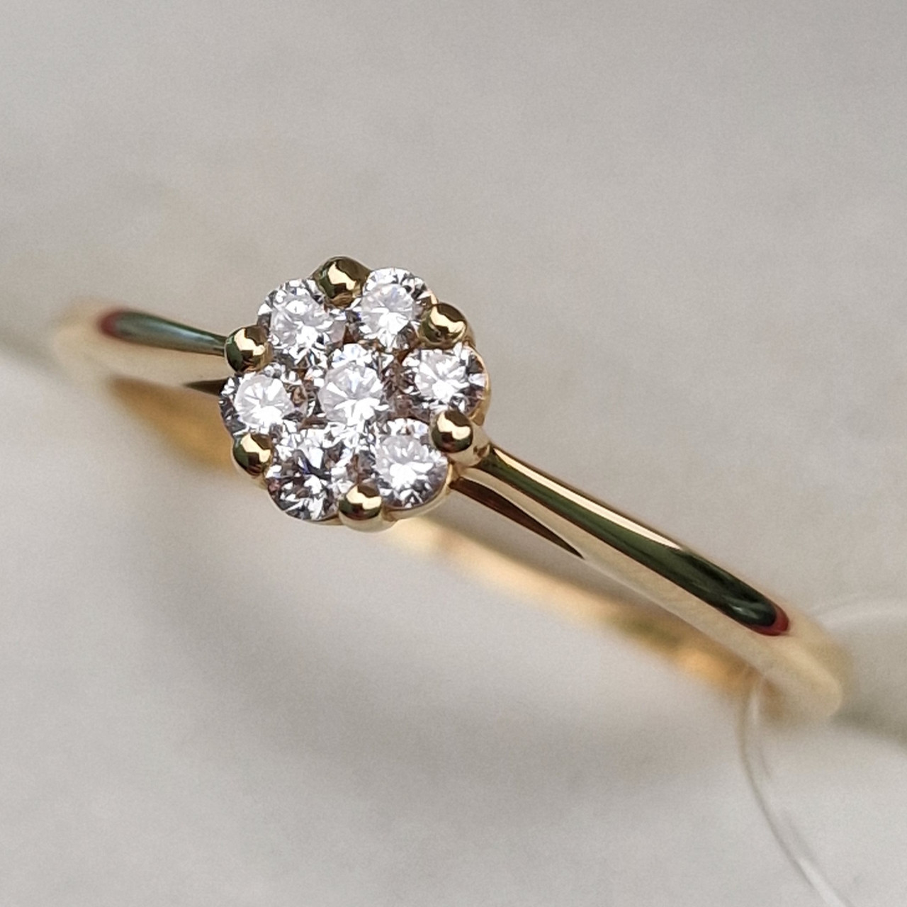 Золотое кольцо с Бриллиантами VS1/G 0,20Ct, 750 проба