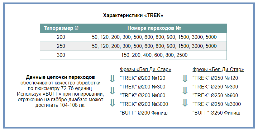 Инструмент алмазный на органической связке «TREK» шлифовальный D=250mm №300 - фото 4 - id-p100844803