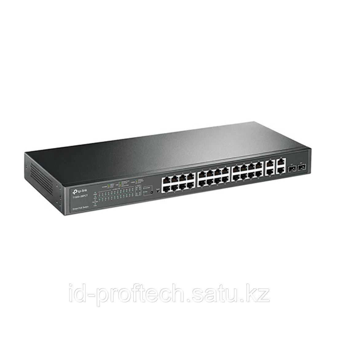 Коммутатор PoE Smart 24-портовый Tp-Link T1500-28PCT (TL-SL2428P) 24 порта 10-100 PoE 802.3at-af (max 30W на - фото 1 - id-p100845580