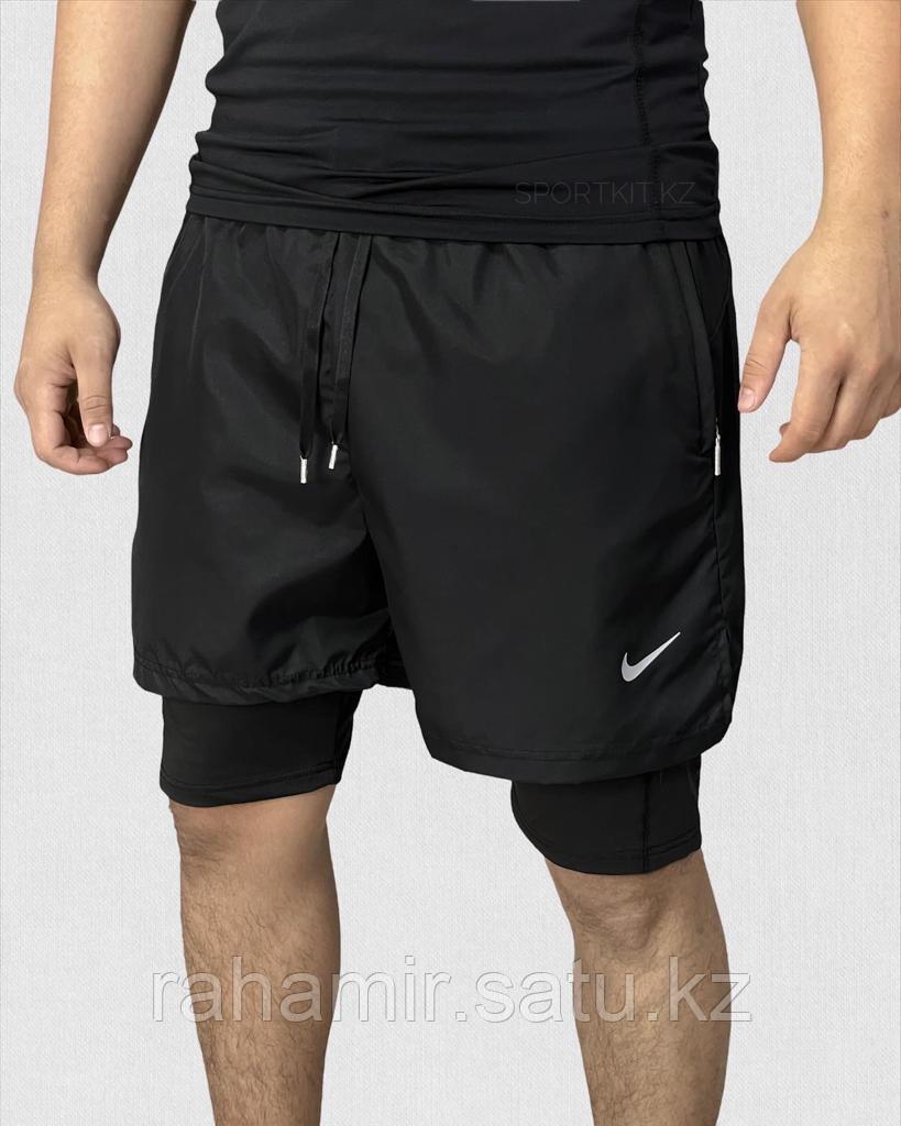 Шорты Nike с подкладкой черн 920-1