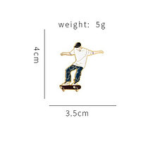 Нагрудной значок "Скейтбордист", фото 3