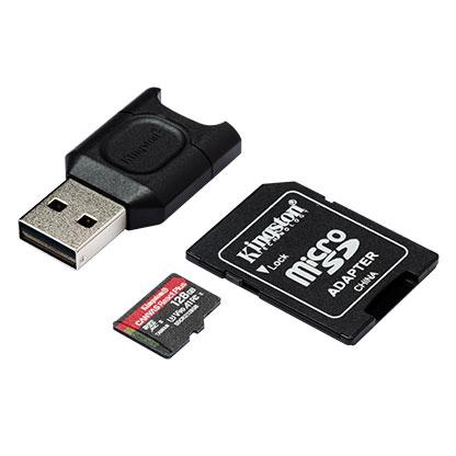 Kingston MLPMR2/128GB карта памяти 128GB microSDXC Class 10 UHS-II A1 V90 - фото 1 - id-p100850154