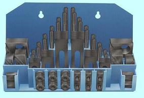 Набор клиновых ступенчатых прижимов из 58-ми предметов CNIC, паз 7,7мм М6х1,0 в металлическом футляре