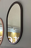 Зеркало капсульное в коричневой раме из МДФ 545х355мм, фото 2