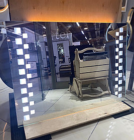 Зеркало с LED подсветкой пескоструй и парящее 1100х800мм