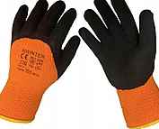 Перчатки № 300 рабочие черно - оранжевые х/б ПВХ, фото 2