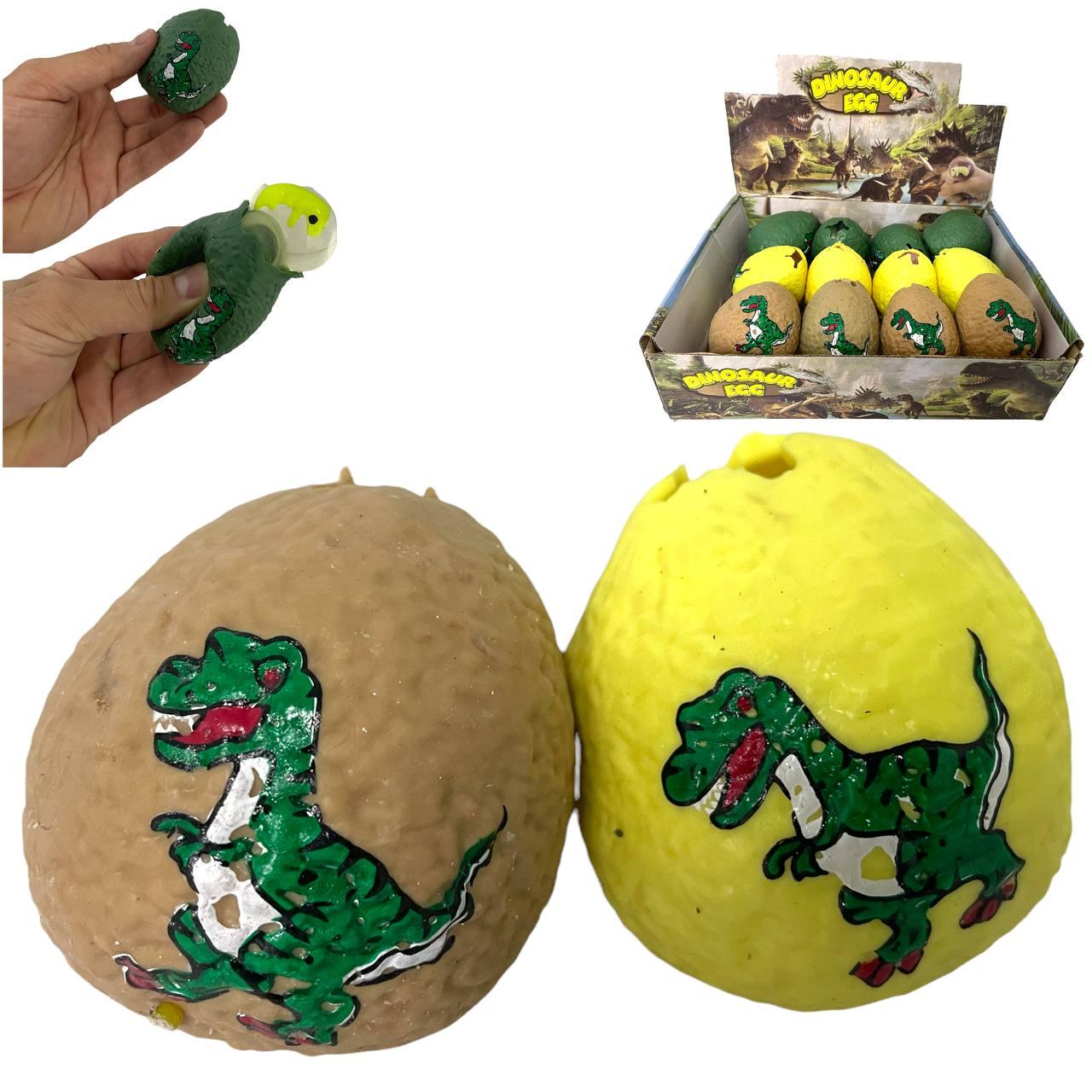 Dinosaur egg Антистресс резиновый яйцо динозавра 12шт в уп, цена за 1шт 6*5см
