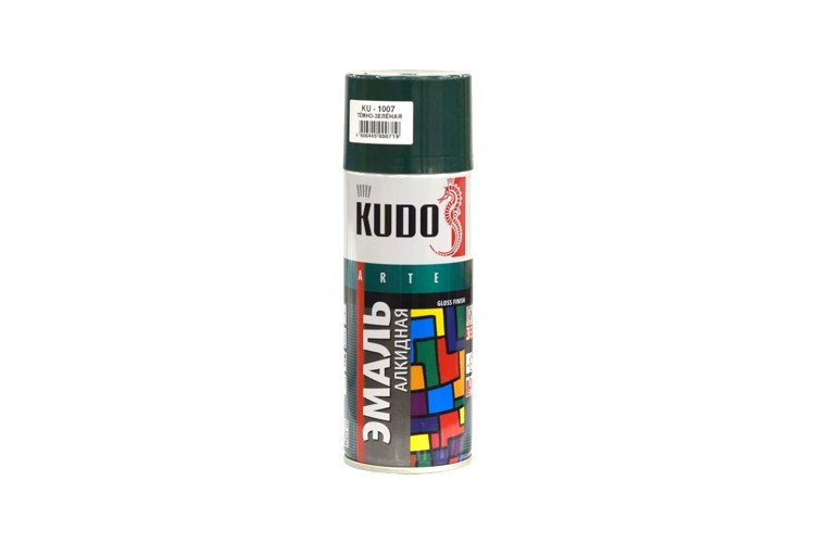 Эмаль универсальная KUDO KU1007 520мл. (темно зеленая)