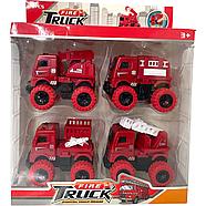 2554 Fire Truck пожарная спецтехника 4в1, 28*23см, фото 2
