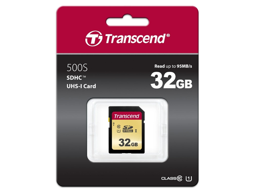 Transcend TS32GSDC500S Карта памяти SD 128GB Class 10 U3 - фото 1 - id-p100861491