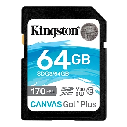 Kingston SDG3/64GB карта памяти SD 64GB Class 10 U3 V90 Canvas React Plus - фото 1 - id-p100861494