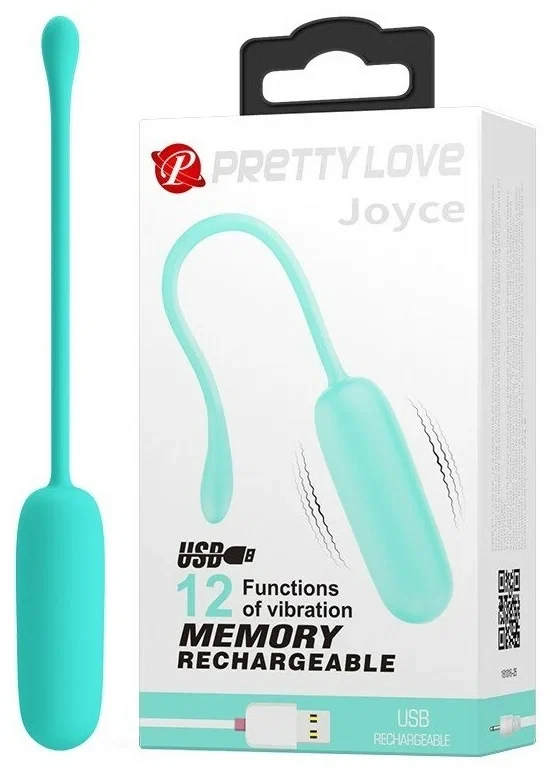 Перезаряжаемая вибропуля "JOYCE" - Pretty Love, 12 режимов вибрации, силикон, ТИФФАНИ