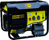 Генератор бензиновый TOR TR3500E 3 кВт 220В 15 л с кнопкой запуска