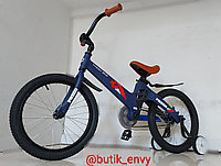 Очень легкий детский велосипед "Prego" 18" колеса. Алюминиевая рама. С боковыми колесами.