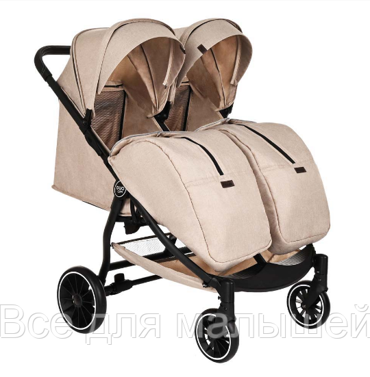 Коляска для двойни PITUSO DUOCITY EVA 2022 Cappuccino