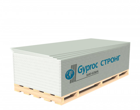 Гипсокартон Gyproc Стронг 2500х1200х15 мм