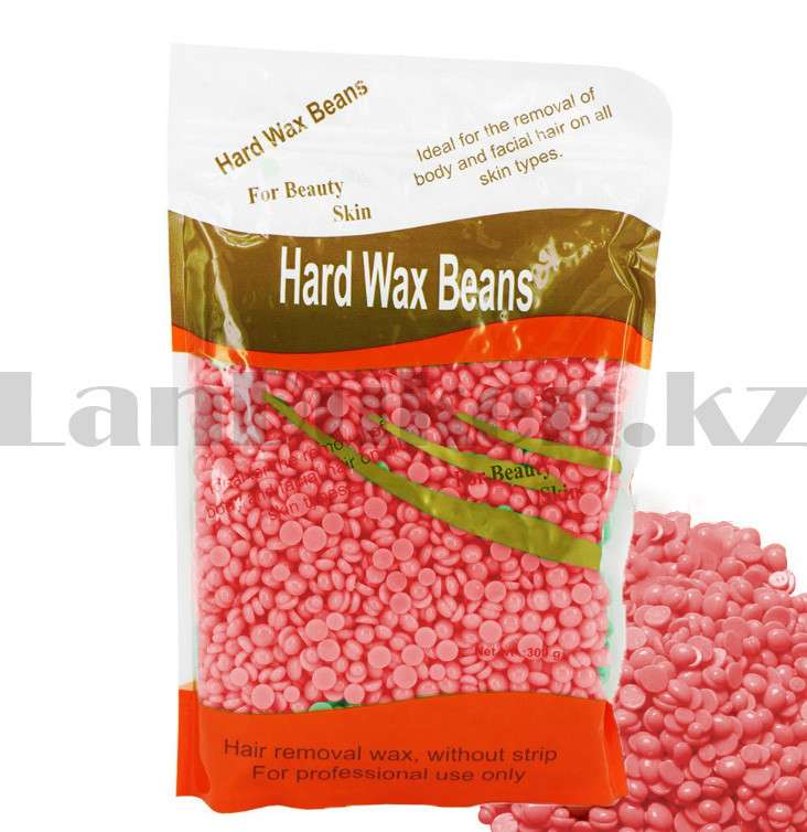 Горячий пленочный воск в гранулах Hard wax beans 300 гр. для депиляции розовый - фото 2 - id-p50831709