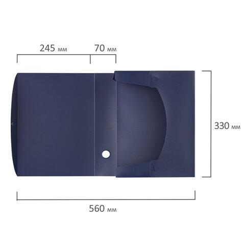 Короб архивный (330х245 мм), 70 мм, пластик, разборный, до 750 листов, синий, 0,7 мм, STAFF, 237274 - фото 7 - id-p100870750