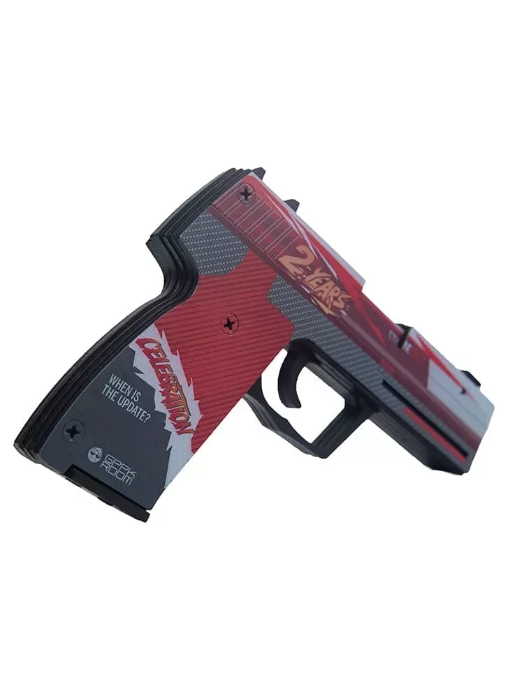 Деревянный пистолет Standoff Резинкострел USP с глушителем, 2 years red - фото 5 - id-p100870852