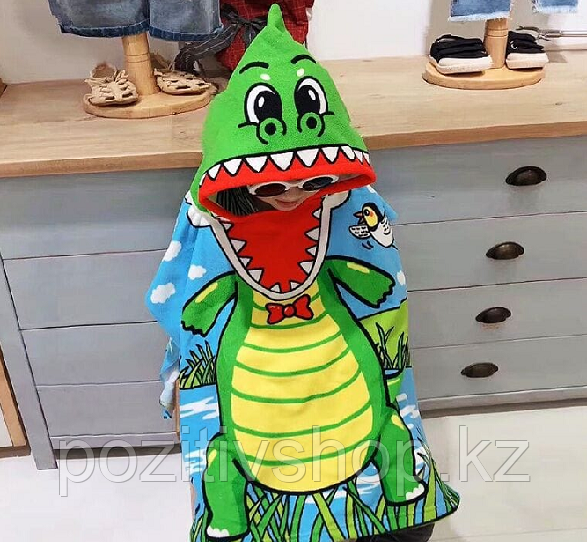 Детские полотенце с капюшоном Крокодильчик - фото 1 - id-p100967510