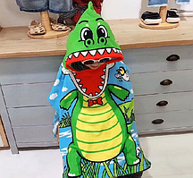 Детские полотенце с капюшоном Крокодил