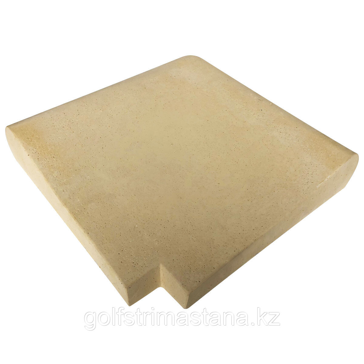 Копинговый камень  (39x39х3-6,5 см) Carobbio Expo, песочный, угловой