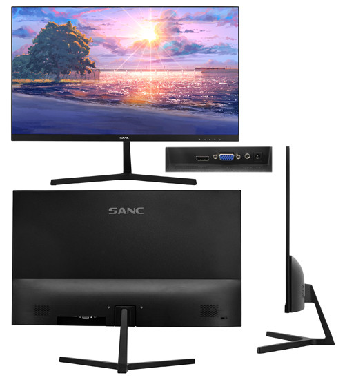 Монитор Sanc M2453 ,LCD 23.8" 1920x1080 VA (LED) 75Hz, 5ms, 250 cd/m2, 4000:1, D-Sub/HDMI - фото 2 - id-p100928310