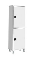 Шкаф металлический двухсекционный, одностворчатый ШМ-03-МСК (верх металл, низ металл)