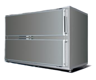 Холодильная камера для трупов на 2 тела, с боковым открыванием