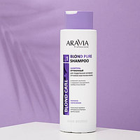 Шампунь оттеночный Aravia Professional, для поддержания холодных оттенков, осветленных волос, 400 мл