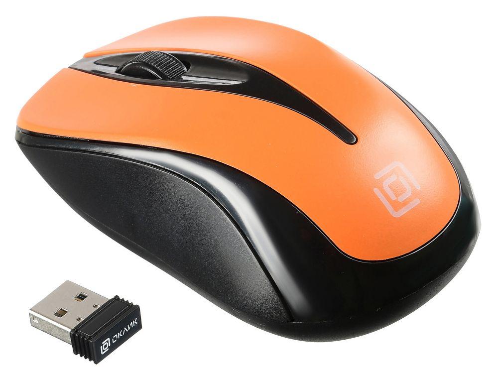 Мышь Oklick 675MW черный/оранжевый оптическая (800dpi) беспроводная USB (3but) - фото 3 - id-p100928307