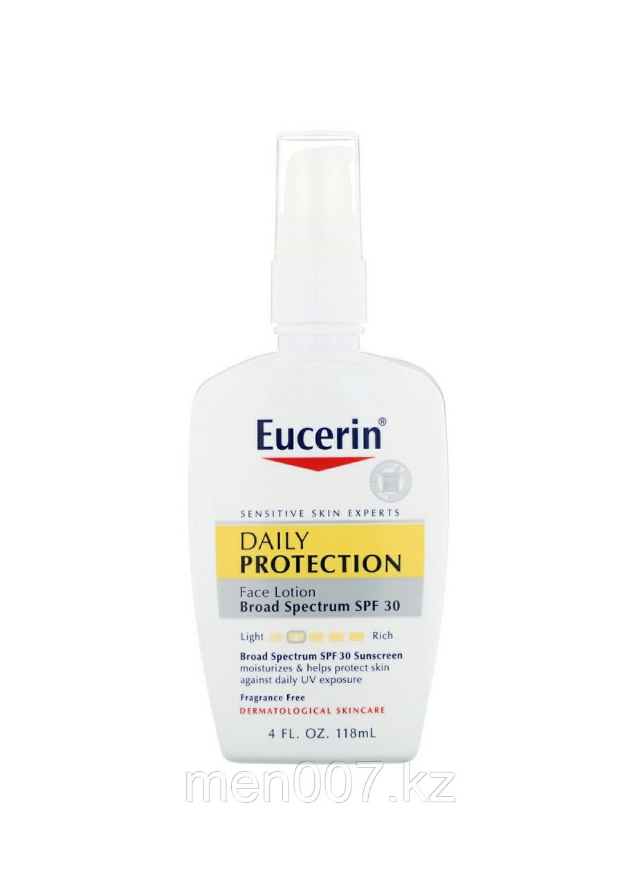 Eucerin, ежедневный солнцезащитный лосьон для лица, SPF 30, без отдушки, 118 мл