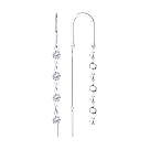 Серьги-цепочки из серебра с фианитами SOKOLOV 94020804 покрыто  родием,, фото 7