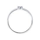 Помолвочное кольцо из серебра с бриллиантом SOKOLOV 87010018 покрыто  родием, фото 7
