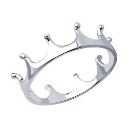Кольцо-корона из серебра SOKOLOV 94011445 покрыто  родием