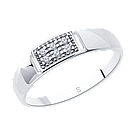 Кольцо из серебра с фианитами SOKOLOV 94012314 покрыто  родием, фото 7