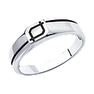 Кольцо из серебра с эмалью DIAMANT ( SOKOLOV ) 94-112-00717-1 покрыто  родием, фото 6