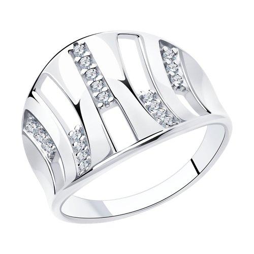 Кольцо из серебра с фианитами 94013194