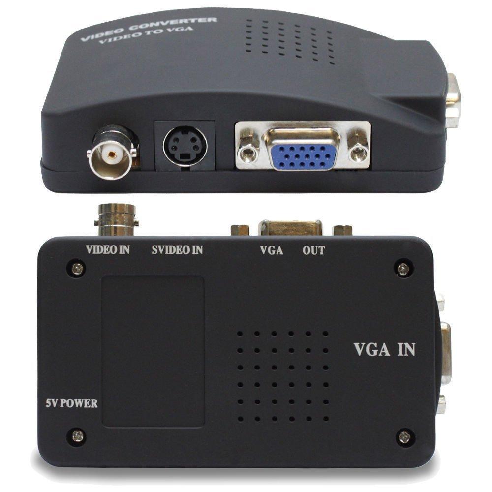 Конвертер адаптер-преобразователь сигнала AV RCA / S-Video / VGA на VGA 1080P HD - фото 2 - id-p100993832