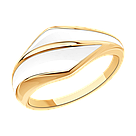 Кольцо из золочёного серебра с эмалью SOKOLOV 93010880 позолота, фото 5